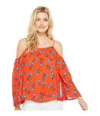 Vince Camuto - Long Sleeve Tropic Spritz Cold-shoulder Blouse