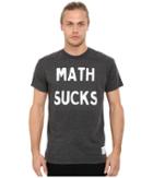 The Original Retro Brand - Heathered Cotton Short Sleeve Math Sucks Tee