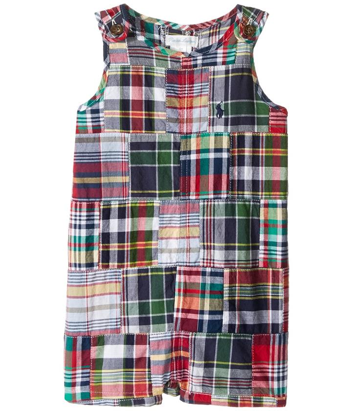 Ralph Lauren Baby - Madras Patchwork Shortalls