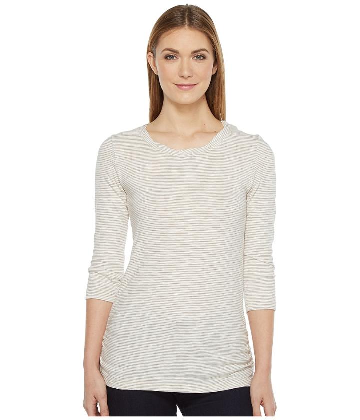 Mod-o-doc - Slub Twisted Scoop Neck Side Shirred Tee