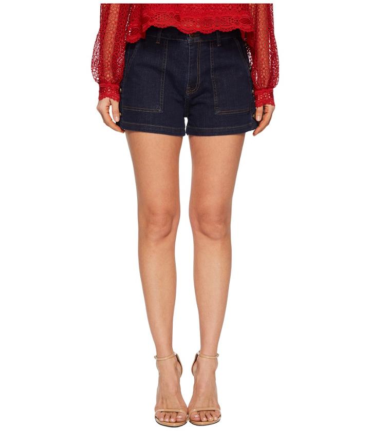 The Kooples - Raw Denim Shorts With Studs On The Pockets