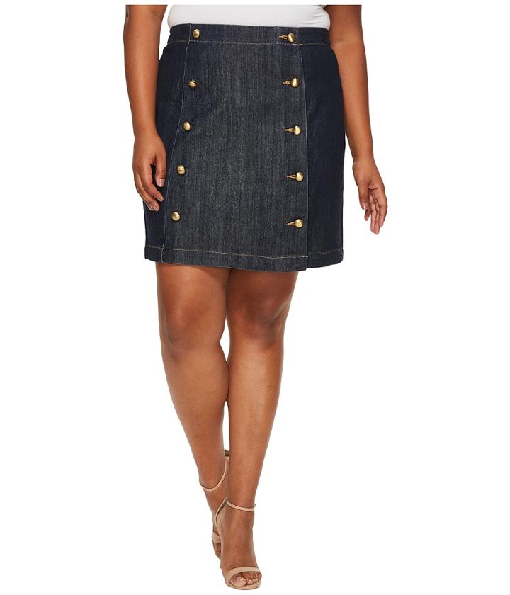 Michael Michael Kors - Plus Size Button Detail Mini Skirt