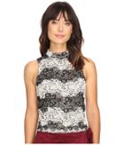 Kensie - Two-tone Embroidered Lace Top Ks9k4232