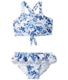 Seafolly Kids - Forget Me Not Tie Front Tankini Set