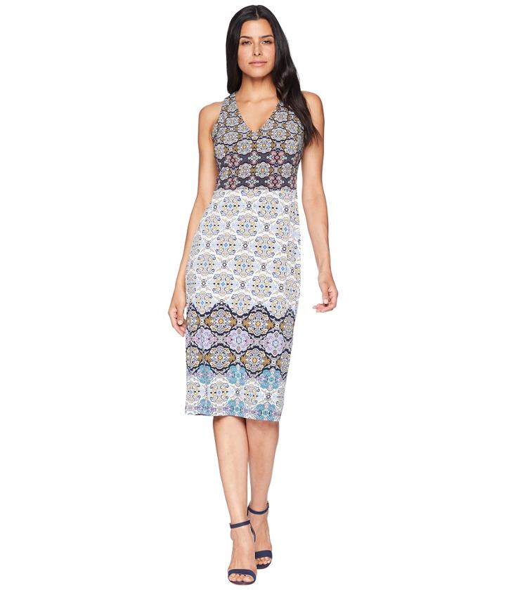 Maggy London - Tile Stripe Jersey Sheath