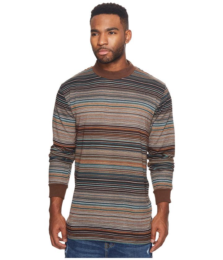 Publish - Kole Mock Neck Vintage Stripe Long Sleeve Shirt