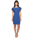 Ivanka Trump - Scuba Crepe Dress With Ruffle Sleeves