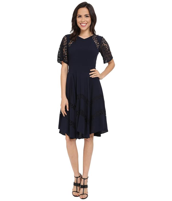 Rebecca Taylor - Crepe And Lace Dress