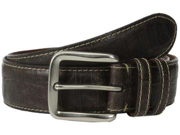 Torino Leather Co. - 40mm Croc Tail Embossed Calf W/ Nickel Buckle