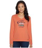 Life Is Good - Happy Camper Long Sleeve Crusher Vee