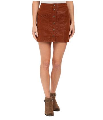 Free People - Come A Little Closer Suede Skirt