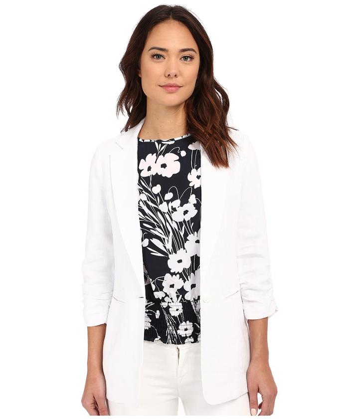 Michael Michael Kors - Linen Shirred Boyfriend Jacket