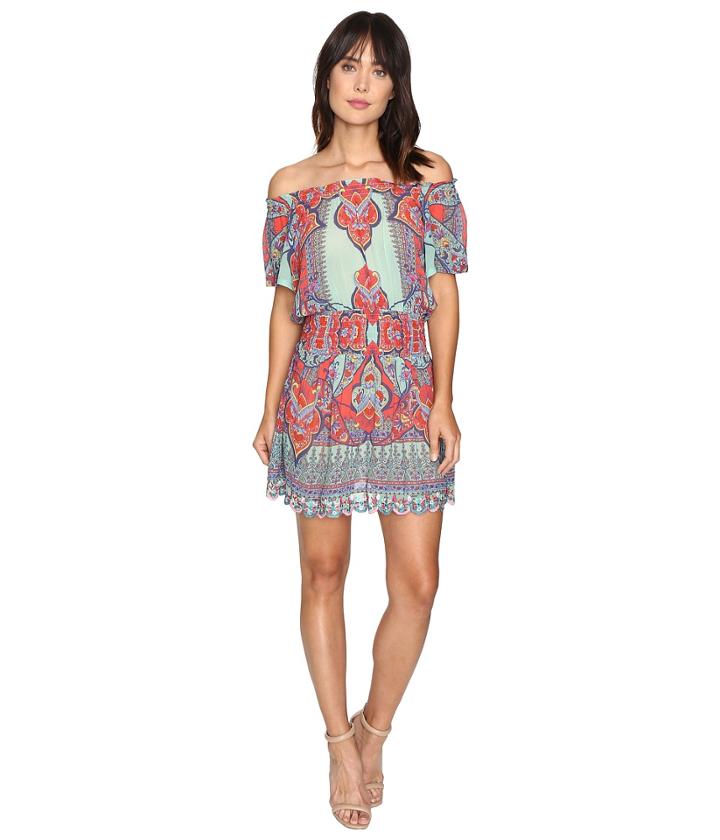 Nicole Miller - La Plage By Nicole Miller Beach Fleur Off The Shoulder Dress Cover-up