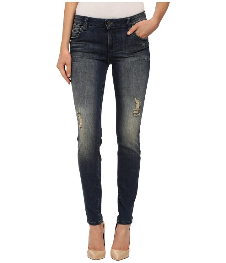 Kut From The Kloth - Mia Toothpick Five-pocket Skinny Jeans In Laugh/dark Stone Base Wash