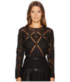 The Kooples - Long Sleeve Lace Top