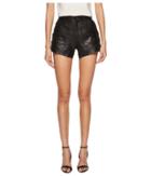 The Kooples - Leather Shorts With Button Details