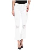 7 For All Mankind - Cropped Boot W/ Destroy In Clean White 3