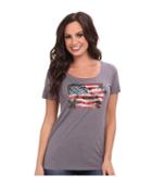 Roper Dirt Road American Flag Print T-shirt