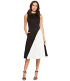 Calvin Klein - Color Block Scuba A-line Dress Cd8m53jv