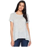 Nally &amp; Millie - Short Sleeve High-low Tunic With Pleated Back