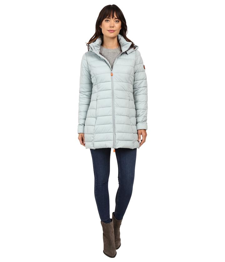 Save The Duck - Hooded Stretch Puffer Long Coat