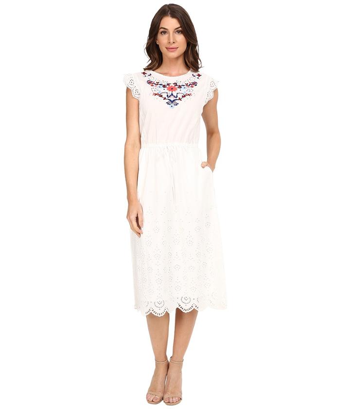 Rebecca Taylor - Folk Garden Embroidery Sleeveless Dress