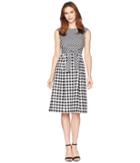 Adrianna Papell - Gingham Midi Fit And Flare Dress