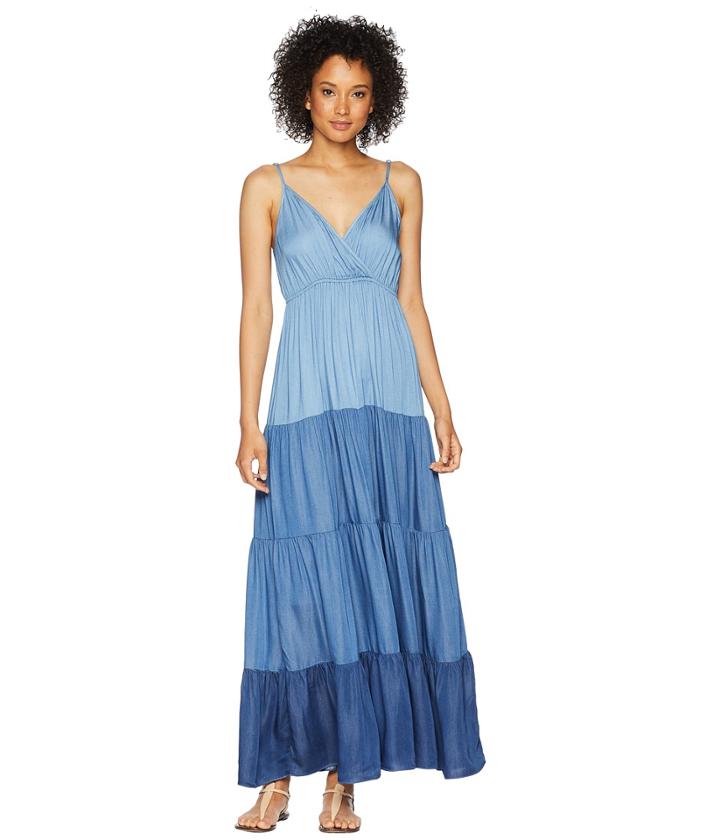 Karen Kane - Tiered Chambray Maxi Dress