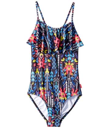 Seafolly Kids - Mexicana Fiesta Ruffle Tank One-piece