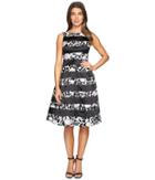 Adrianna Papell - Boatneck Fit Flare Dress