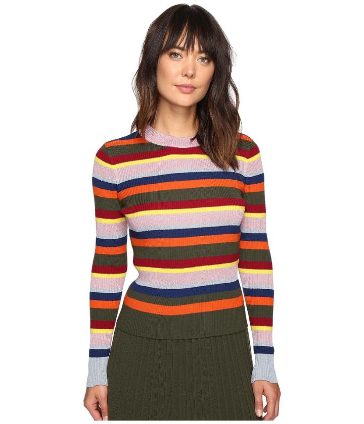 House Of Holland - Stripe Merino And Lurex Jumper
