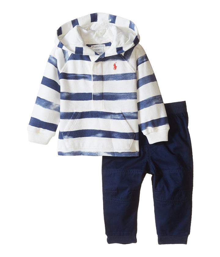 Ralph Lauren Baby - Yarn-dyed Fleece Hooded Pants Set