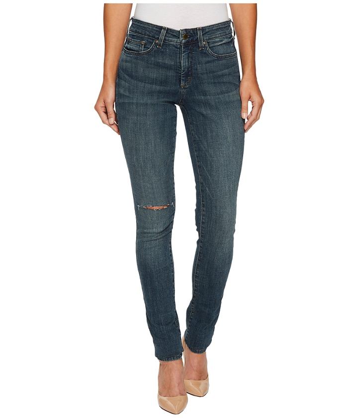 Nydj - Ami Skinny Leggings In Desert Gold Knee Slit