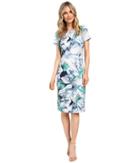 Adrianna Papell - Picasso Floral Printed Fitted Sheath Dress