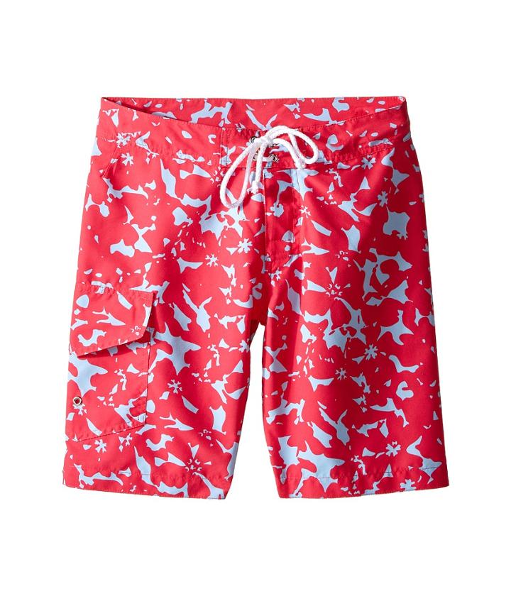 Oscar De La Renta - Abstract Floral Surfer Boardshorts