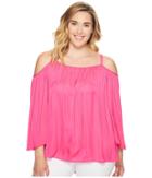 Vince Camuto Specialty Size - Plus Size Long Sleeve Cold Shoulder Blouse