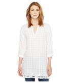 Two By Vince Camuto - Long Sleeve Textured Gauze Tassle Hem Tunic
