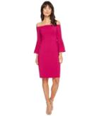 Vince Camuto - Crepe Bodycon Dress W/ Flounce Sleeves
