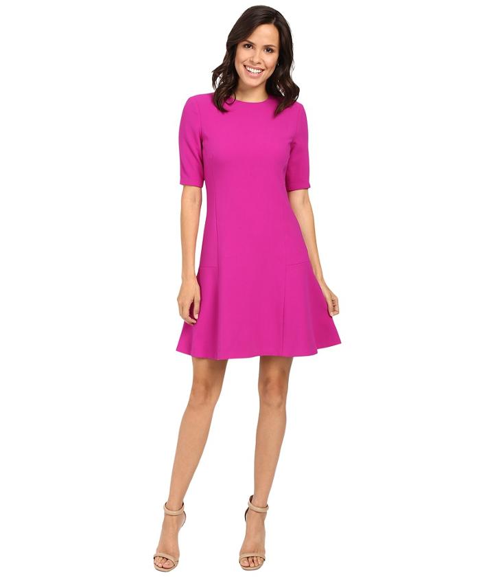 Ellen Tracy - Seamed Flounce Dress