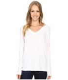 Dylan By True Grit - Gauzy Cotton Long Sleeve V-neck Tee