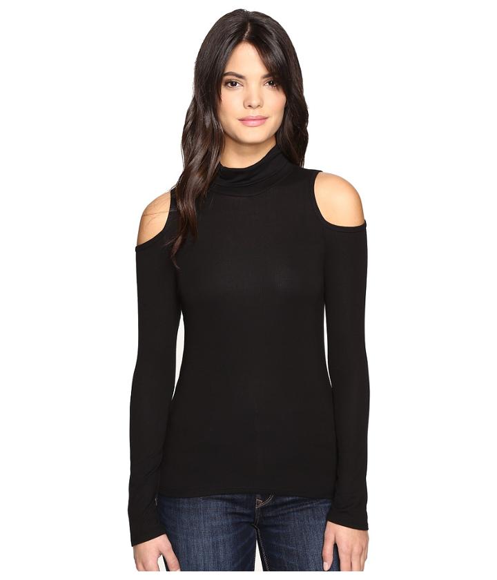 Lanston - Cold Shoulder Turtleneck Top
