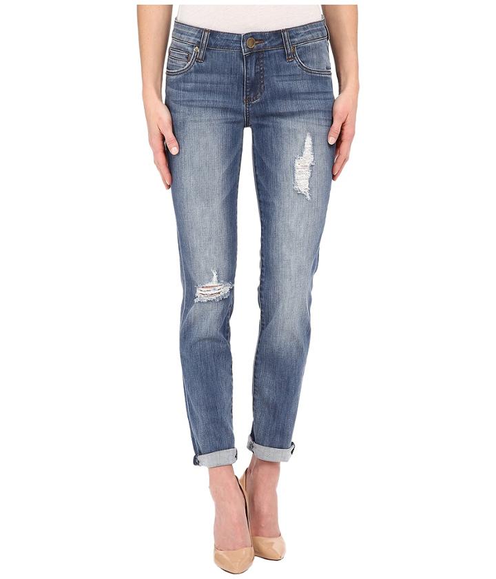 Kut From The Kloth - Catherine Boyfriend Five-pocket In Smile/medium Base Wash