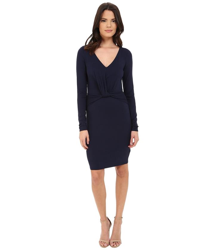 Three Dots - Elfie Long Sleeve V-neck Dress