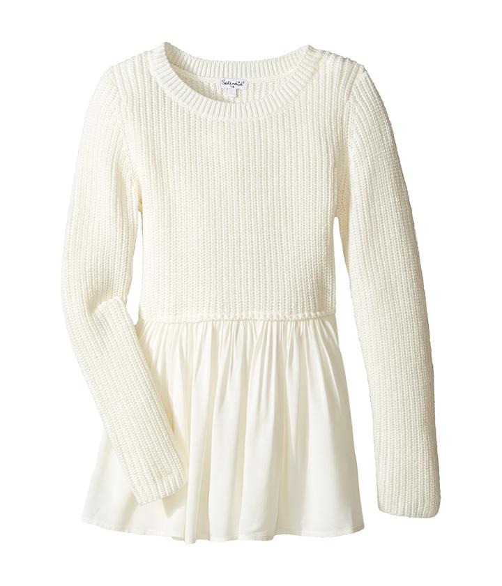 Splendid Littles - Long Sleeve Sweater Woven Tunic
