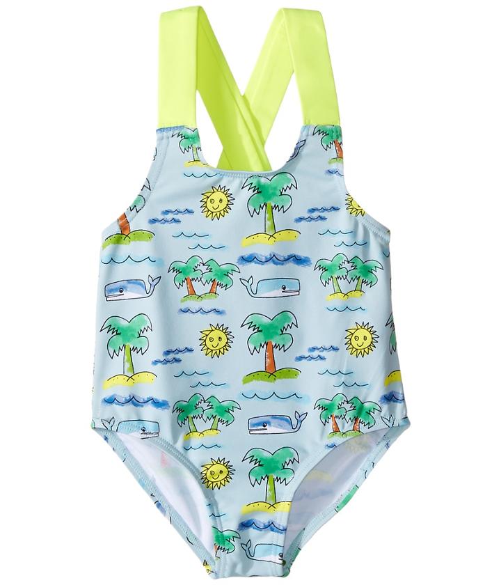 Stella Mccartney Kids - Sunnee Fluro Beach Print Swimsuit