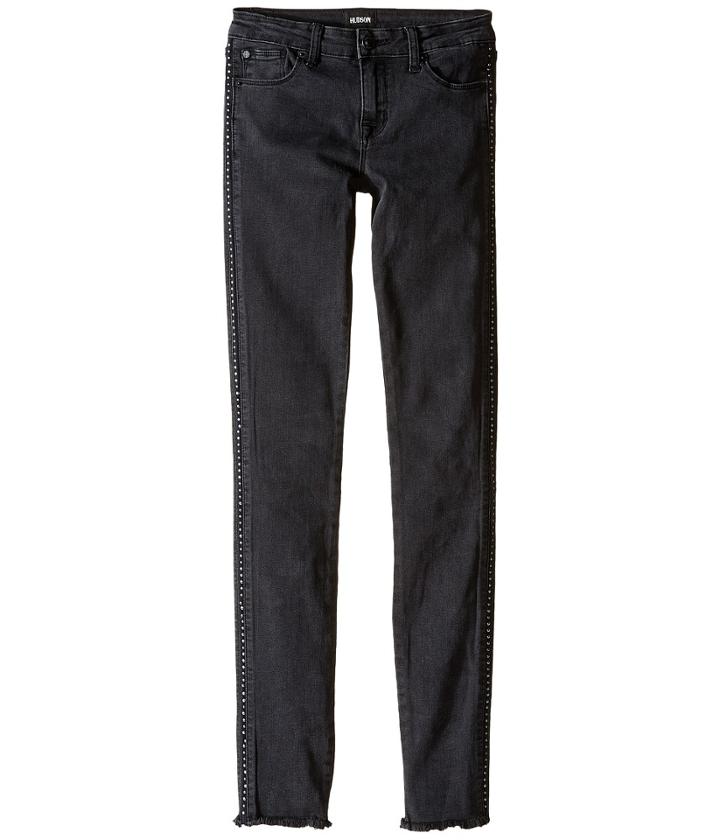 Hudson Kids - Bling Skinny Five-pocket Studded Skinny With Fray Hem In Ash