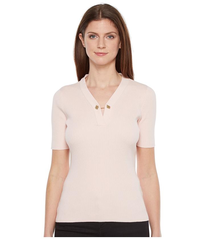 Ivanka Trump - Short Sleeve Sweater With Chain