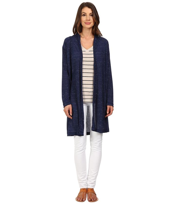 Nally &amp; Millie - Long Sleeve Midi Cardigan With Pleated Back