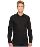 Calvin Klein - Solid Piece Dyed Poplin Bib Button Down Shirt