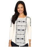 Lucky Brand - Geo Embroidered Top